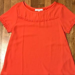 NWT Loft ruffle top Size Medium